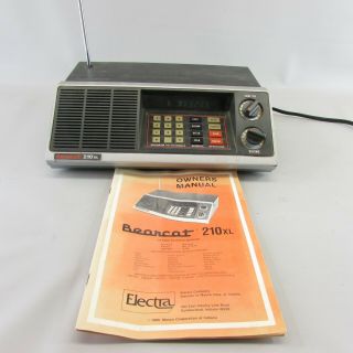Vintage Bearcat 210xl Scanner 6 Band And Antenna