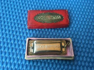 Vintage Early Koch Miniature Harmonica Made In Germany Trade Mark