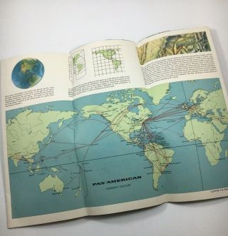 VINTAGE 1960s PAN AM WORLD AIRWAYS PAA ROUTE MAP Plus Tickets 3