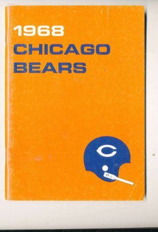1968 Chicago Bears Press Media Guide Em
