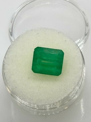 Antique $4000 4.  13ct Asscher Cut Colombian Emerald Loose Gem