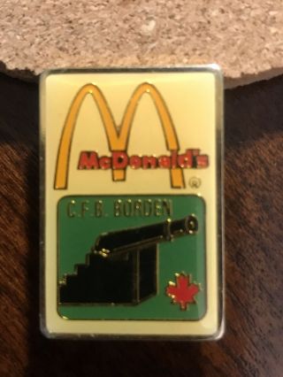 Vintage Mcdonalds Lapel Pin Rare - Cfb Borden