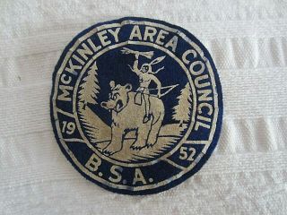 Vintage 1952 Bsa Mckinley Area Council Badge/patch - Ohio
