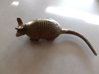 Vintage Brass Armadillo Figurine Approx.  8 Inches Long