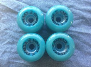 Vision Blurr Skateboard Wheels Vintage Blue 60mm Cubic Nos