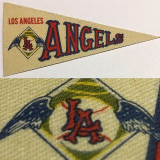 1960s La Los Angeles Angels Decal Baseball Post Cereal Mini Pennant 1.  5x3.  5 Inch