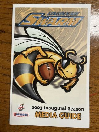 2003 Cincinnati Swarm Arena Football Inaugural Season Media Guide