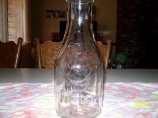 Old Vintage 1 Quart 5 Cents Store Milk Bottle Embossed From Greeneville,  Tenn.
