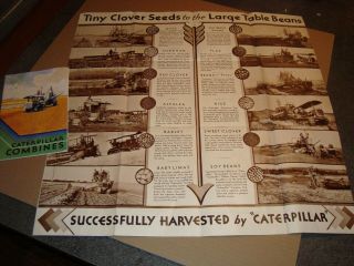 Caterpillar Combines Fold Out Poster Advertising And Booklet 1931