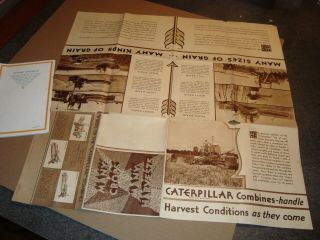 CATERPILLAR COMBINES FOLD OUT POSTER ADVERTISING AND BOOKLET 1931 3