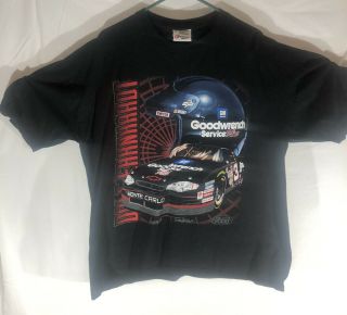 Dale Earnhardt Sr Xl Shirt Black Vintage 1990s Helmet & Monte Carlo Double Sided