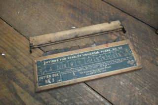 L371 - Antique Stanley No.  55 Plane Cutters Box 3 Sweetheart