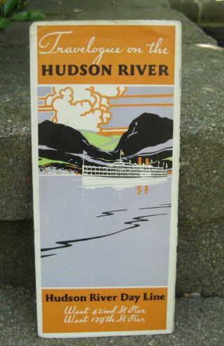 1928 Hudson River Day Line Brochure And Map
