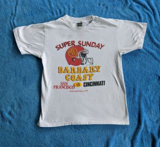 Vintage 1989 Sunday Medium T - Shirt Barbary Coast Superbowl 49ers
