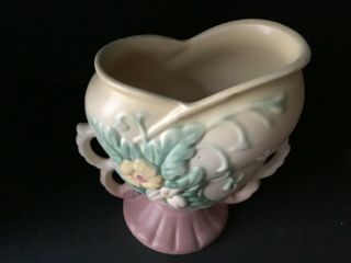 Vintage Hull Pottery 673 6” Double Handled Vase Wildflower