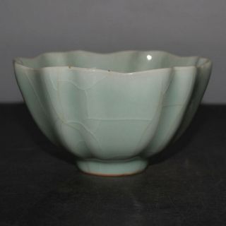 4.  9 " Chinese Jing De Zhen Longquan Kiln Porcelain Iron Glaze Lotus Leaf Plate