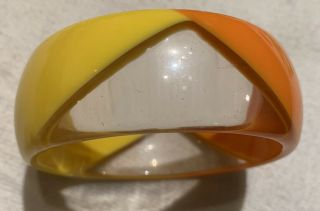 Vintage 1970’s Orange And Yellow Lucite Bracelet