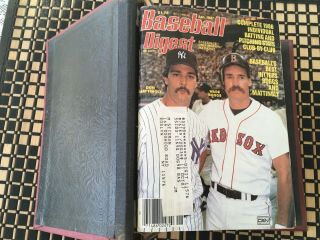 1987 Baseball Digest,  Complete Year 12 Issues In Binder,  Still Has Inserts