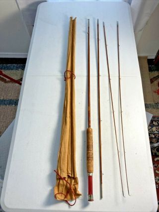 South Bend Hch Or C Antique Split Bamboo 9 Ft Fly Rod With Comficient Grip