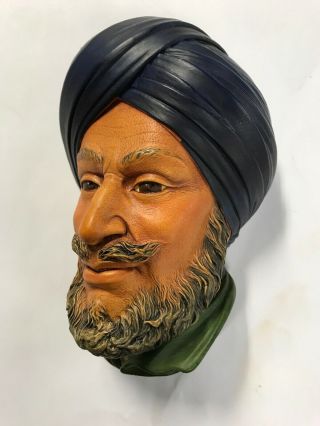 Vintage 1966 Bossons " Sikh " 5 1/2 " International Character Study Wall Mask