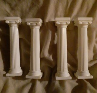 Vintage Wilton Wedding Cake Columns Set Of 4 Grecian Style 5” High