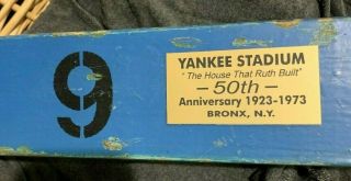 York Yankee Stadium 50TH Anniversary 1923 - 1973 Seat Plaque  Yankees 2