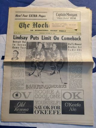 The Hockey News Vol.  18 No.  3 October 24 1964 Bobby Hull Cover