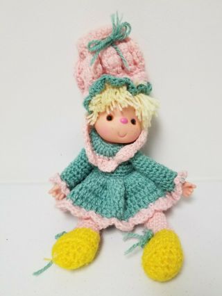 Vintage Yellow Hair Doll Crochet Doll Kawaii Fairy Kei