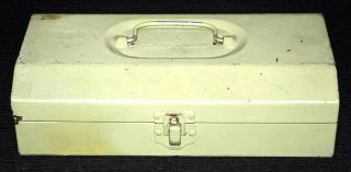 Vintage Metal Tool Box Walker Turner Organizer Fishing Tackle Propane Case ?