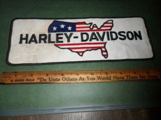 Vintage Harley Davidson American Flag Patch Usa In Red White Blue