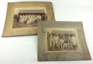 Eccleshall Cricket Club W/lady Cricketers Antique Photographs Stone/stafford Int