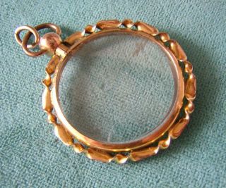 Antique Victorian Edwardian Double Sided Photo Locket In Rose Gold Plate 1900