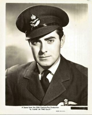 Young Handsome Tyrone Power Is A Yank In The R.  A.  F.  Orig Vintage Fox Portrait