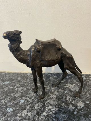 Bronze Figure Of A Camel Egyptian Statue Signed