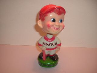 Washington Senators 7 " Plastic Bobblehead Nodder Baseball Player
