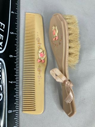 Vintage Baby Brush And Comb Set Puss In Boots