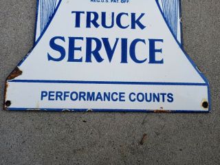 Vintage Antique Mack Truck Service Porcelain Sign 2