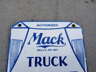 Vintage Antique Mack Truck Service Porcelain Sign 3
