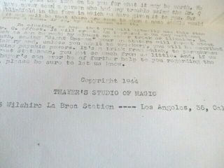 Dr.  Q ' s Sight Unseen Vintage Thayer Manuscript Mentalism Bizarre Magic ca 1944 2