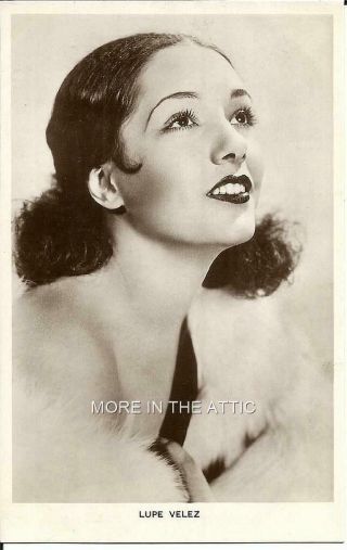 Mexican Spitfire Lupe Velez Vintage Uk Issued Rppc 1
