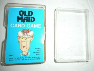 Vintage 1975 Whitman Old Maid Card Game Case Western Complete