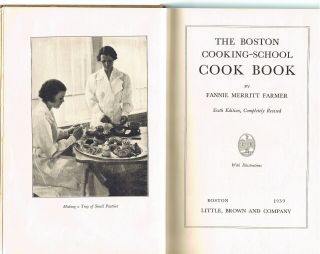 VINTAGE THE BOSTON COOKING SCHOOL COOK BOOK 1939 F.  M.  FARMER EX.  COND 2