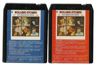 Vintage 8 Track Cassette Tapes - The Rolling Stones 30 Greatest Hits A & B