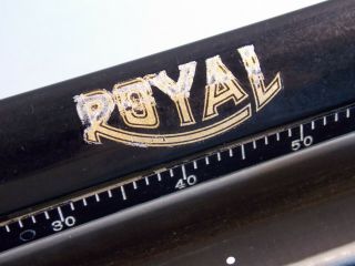 Antique 1920 ' s 1930 ' s Royal Portable Typewriter Black Vintage glass key 3