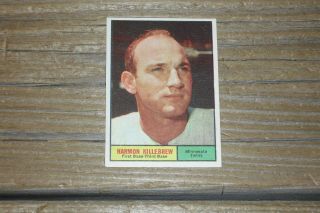 Vintage 1961 Topps Harmon Killebrew 80 - Minnesota Twins - Mlb Hall Of Fame