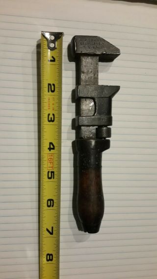 Vintage Small Adjustable Monkey Wrench,  Ps&w Co,  Cleveland Ohio