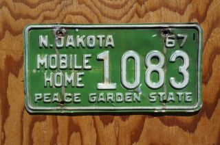 1967 North Dakota Mobile Home License Plate