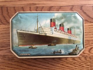 Rms Queen Mary Bensons Candy Tin / Cunard White Star