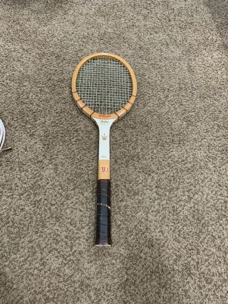 Vintage Wilson The Jack Kramer Wooden Tennis Racquet With Cover Light 4 1/2