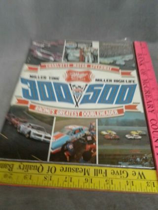 Charlotte Motor Speedway 1983 Miller High Life 500 Program With Starting Lineup